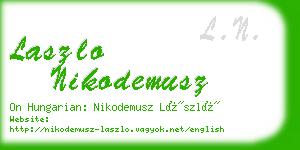 laszlo nikodemusz business card